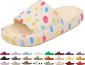 Genuine Pillow Slippers for Women and Men | House Slides Shower Sandals | Extremely Comfy | Cushioned Thick Sole | Cloud Slides | Lightweight Non-Slip Easy to Clean