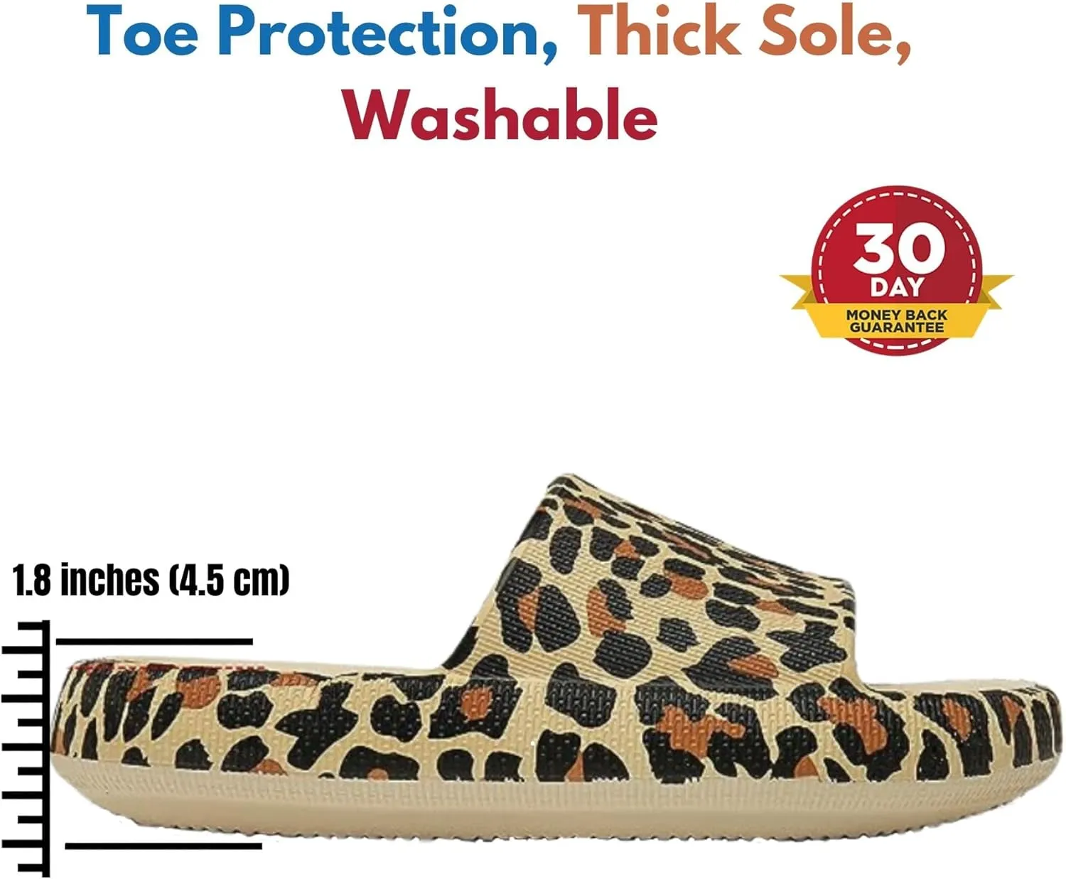 Genuine Pillow Slippers for Women and Men | House Slides Shower Sandals | Extremely Comfy | Cushioned Thick Sole | Cloud Slides | Lightweight Non-Slip Easy to Clean