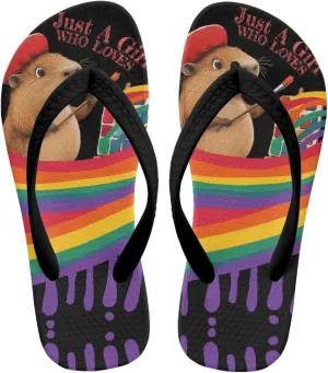 Girls Red Ladybug Flip Flops Kids Slip on Thong Sandals Ladybug Cosplay Slippers for Summer Beach Pool