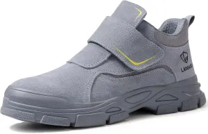 GLANOUDUN Welding Boots for Men Slip on Work Boots for Men Steel Toe Boot Comfortable Welder Boot Construction Safety Footwear Indestructible Men's Steel Toe Shoes