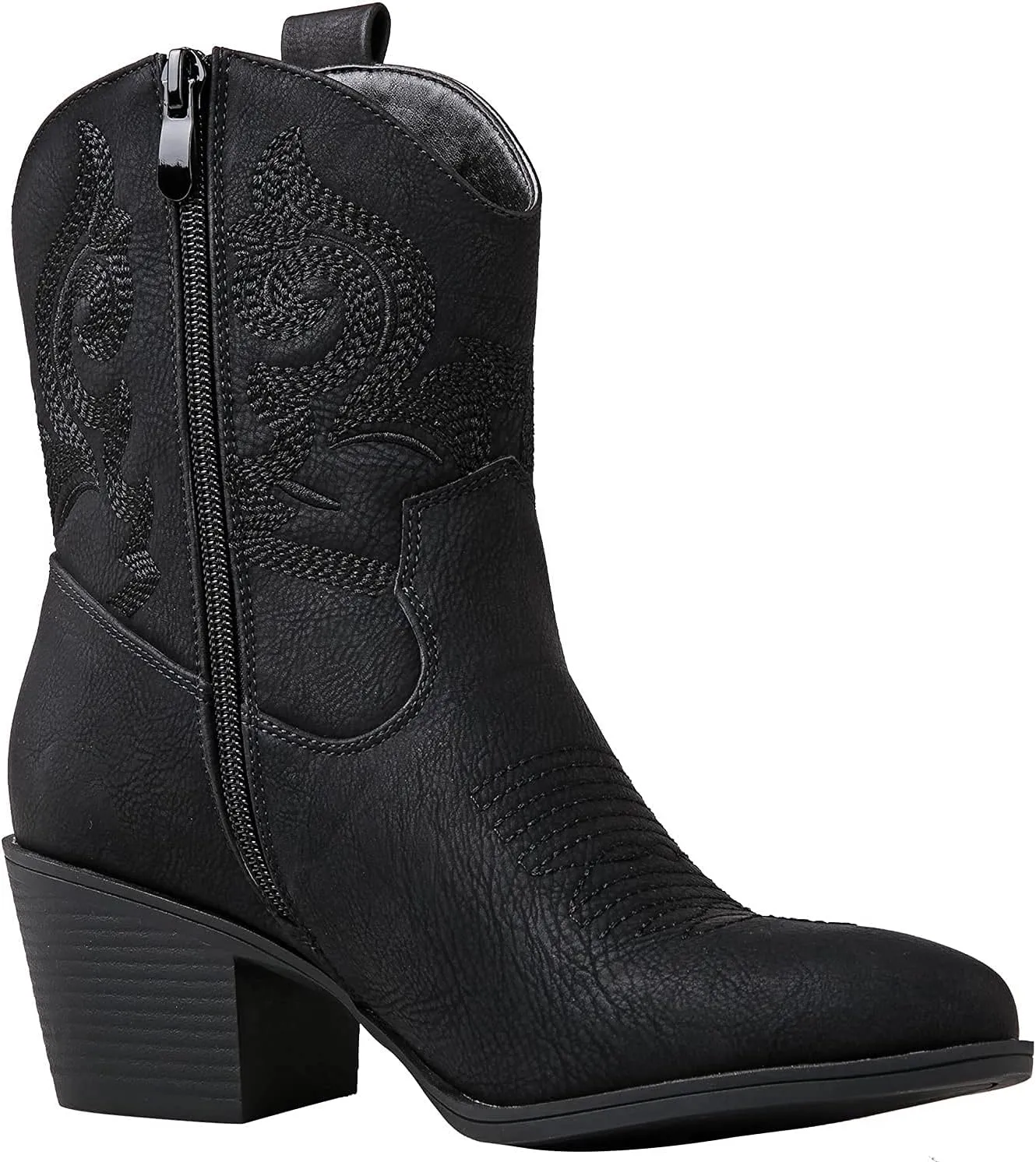 GLOBALWIN Women's The Western Wear Fashion Cowboy Cowgirl Free Birds Country Concert Disco Outfits Low Heel Walking Boots For Ladies