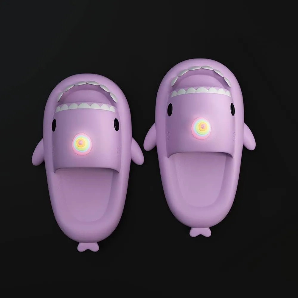 Glow in The Dark Shark Slides Sandals, Super Soft Eco-Friendly EVA Material Comfortable Shoes for Women and Men Indoors & Outdoors
