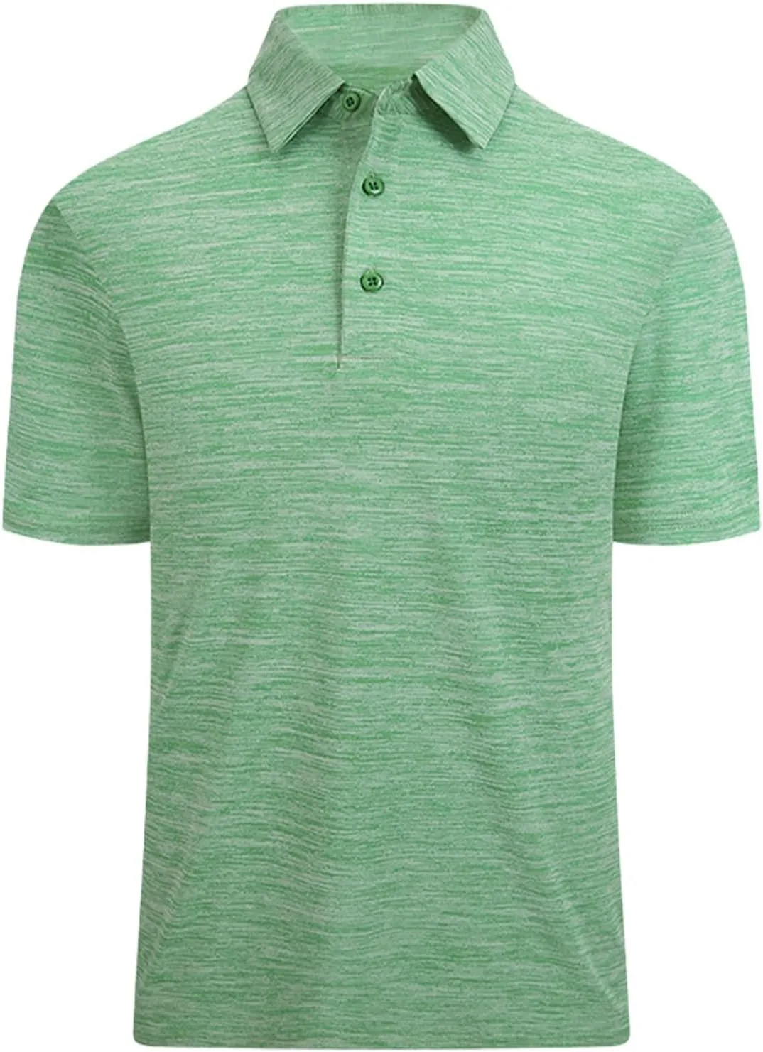 Golf Polo Shirt for Men 3-Button Moisture Wicking Quick-Dry Short Sleeve Casual Shirts Fashion Business Collared Tops