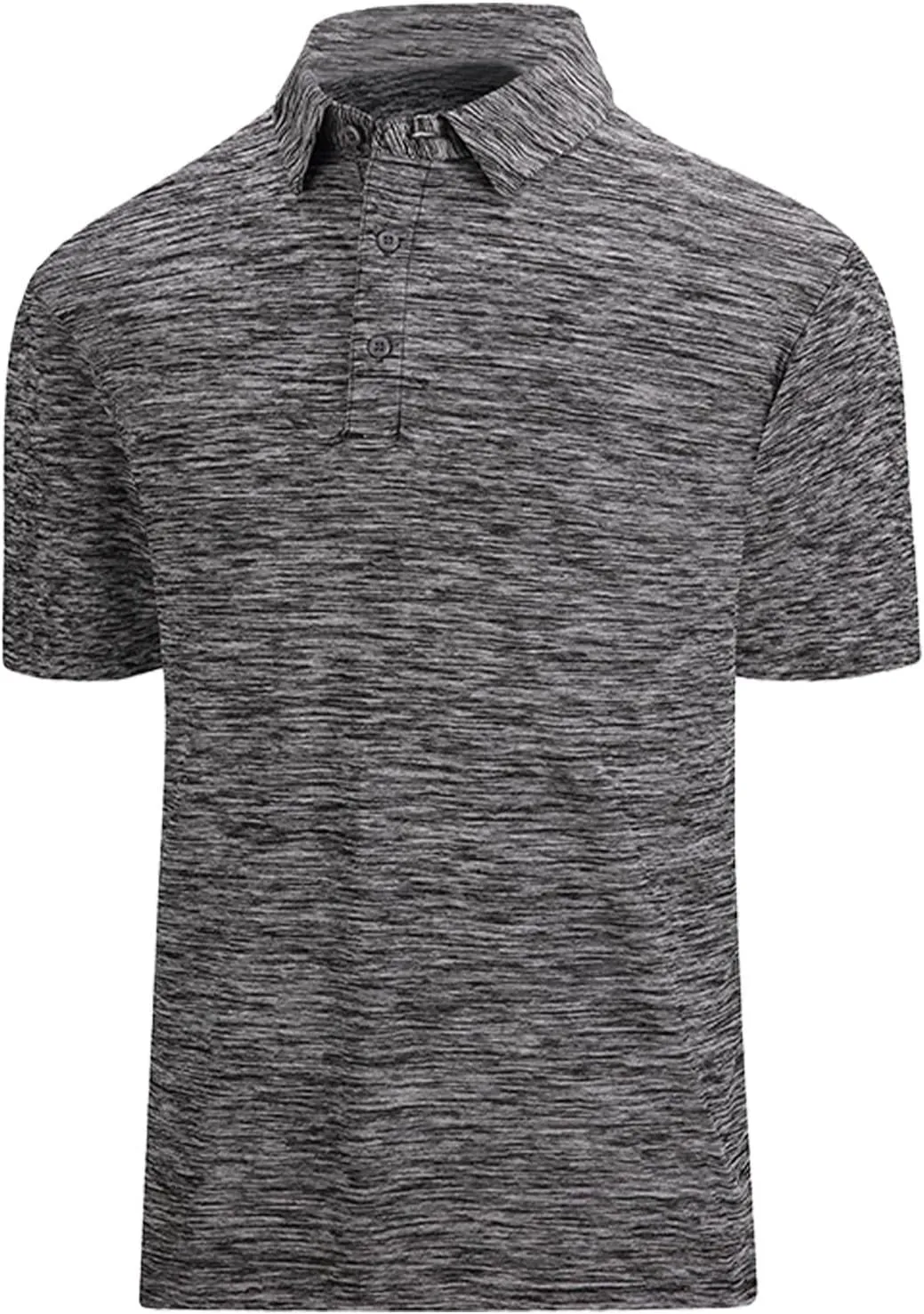 Golf Polo Shirt for Men 3-Button Moisture Wicking Quick-Dry Short Sleeve Casual Shirts Fashion Business Collared Tops