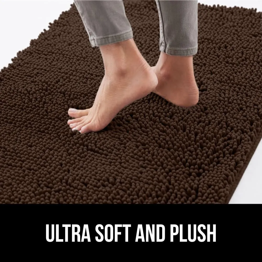 GORILLA GRIP Ultra Absorbent Grippy Doormat for Muddy Dog Paws, 36x24 Machine Washable Soakstopper Rugs Cleaner Floors, Bed Mat for Dirty Dogs, Indoor Entrance Door Rug Pet Bed Mats Brown