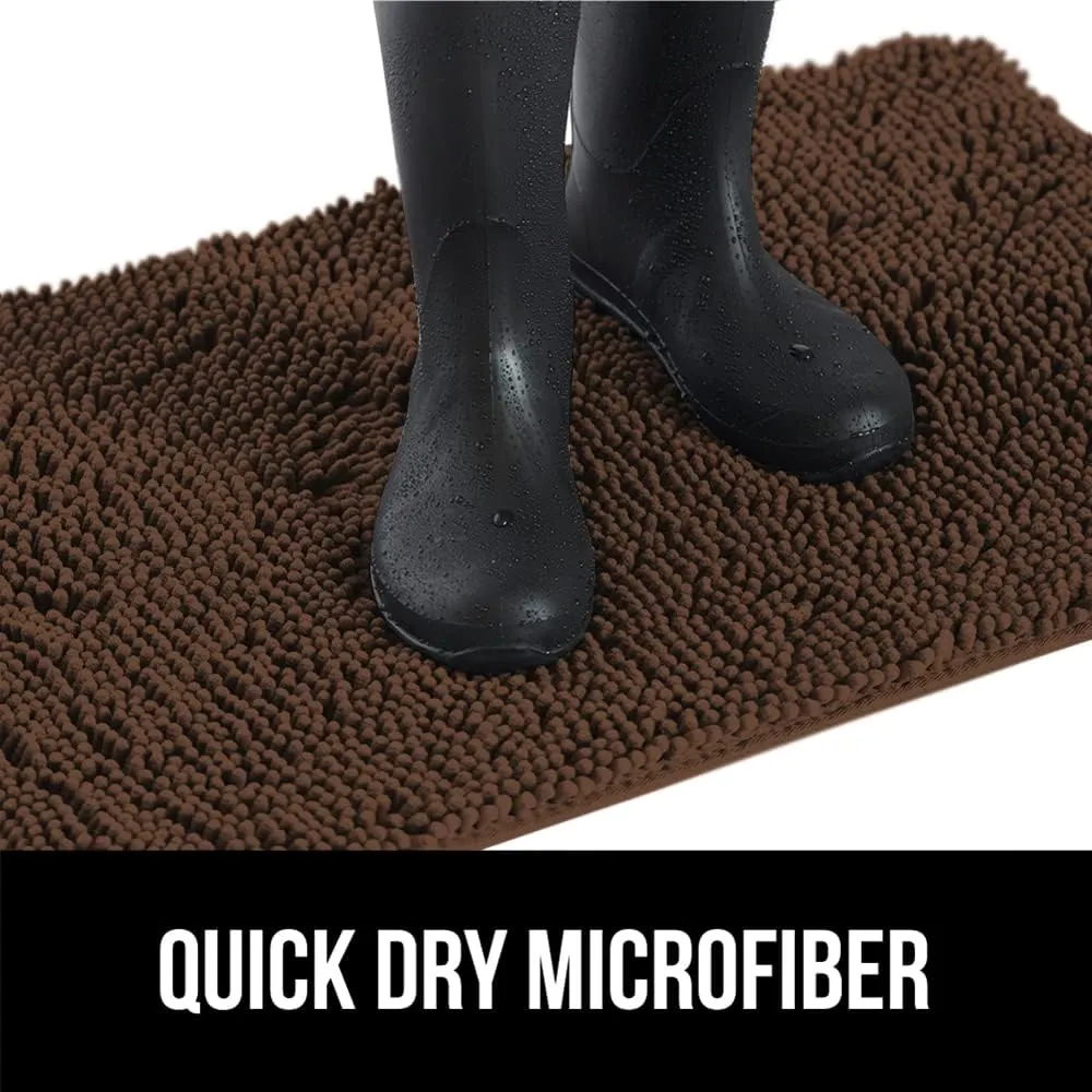 GORILLA GRIP Ultra Absorbent Grippy Doormat for Muddy Dog Paws, 36x24 Machine Washable Soakstopper Rugs Cleaner Floors, Bed Mat for Dirty Dogs, Indoor Entrance Door Rug Pet Bed Mats Brown