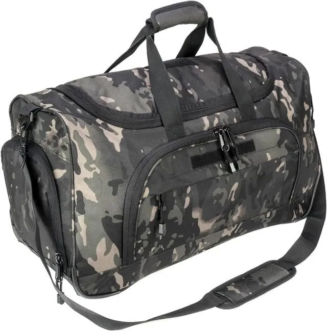 Gym Bag for Women & Men Tactical Duffle Military Weekender Travel Work Out Bags Lightweight Waterproof Sports Tote Shoe Pocket