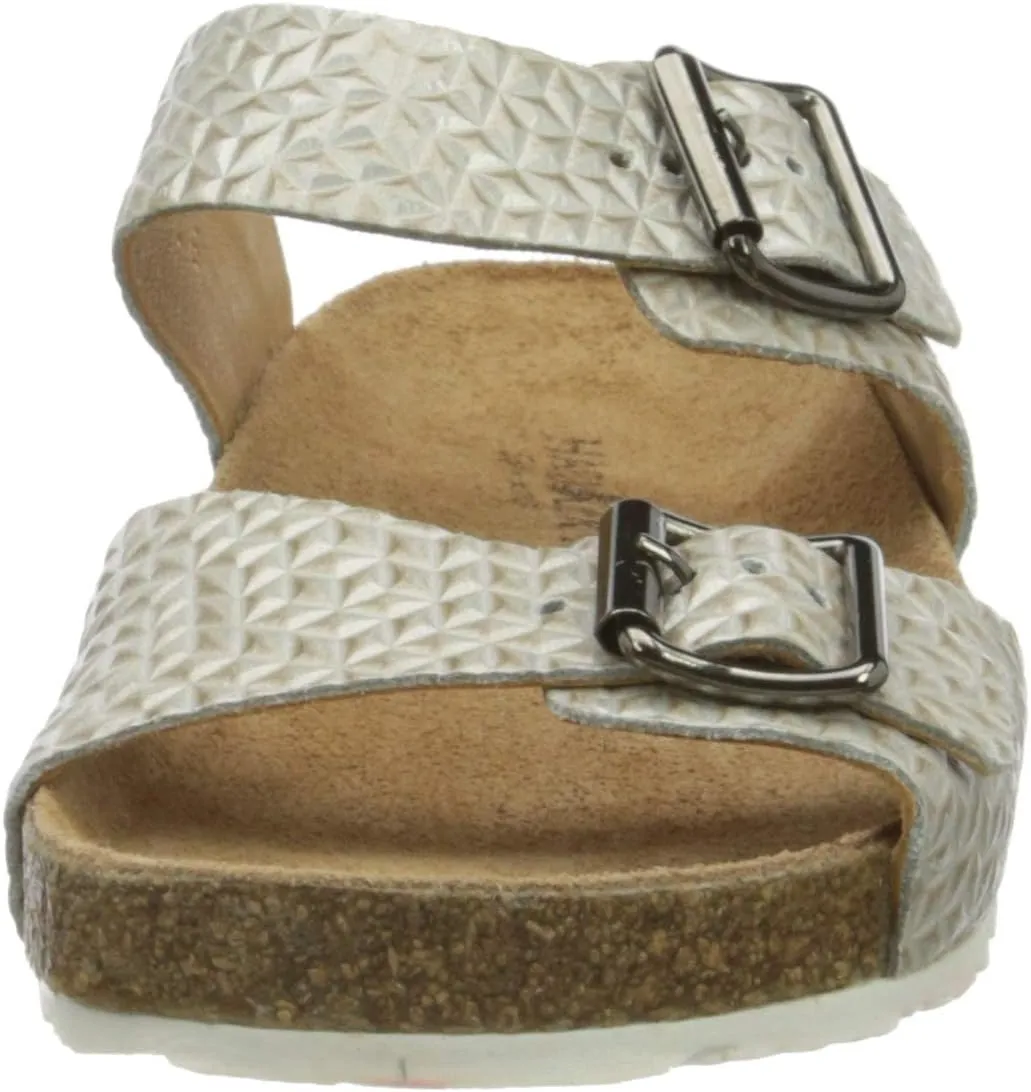 HAFLINGER Andrea Elegant Leather Sandals with Rubber Sole and Cork Latex Footbed Unisex