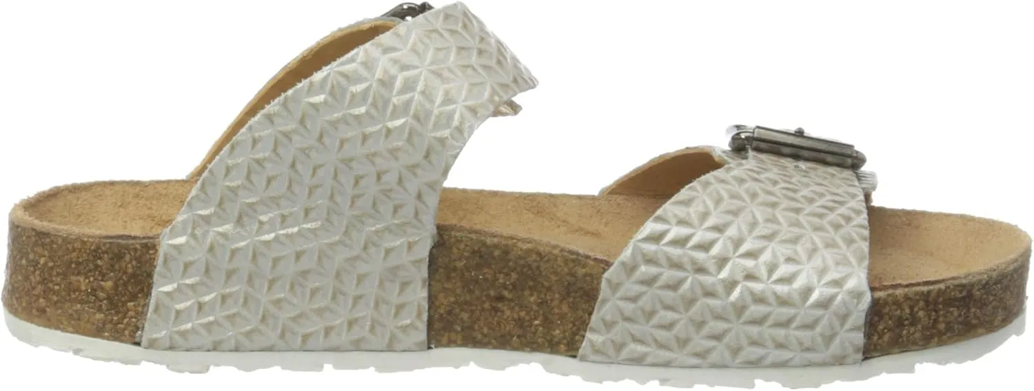 HAFLINGER Andrea Elegant Leather Sandals with Rubber Sole and Cork Latex Footbed Unisex
