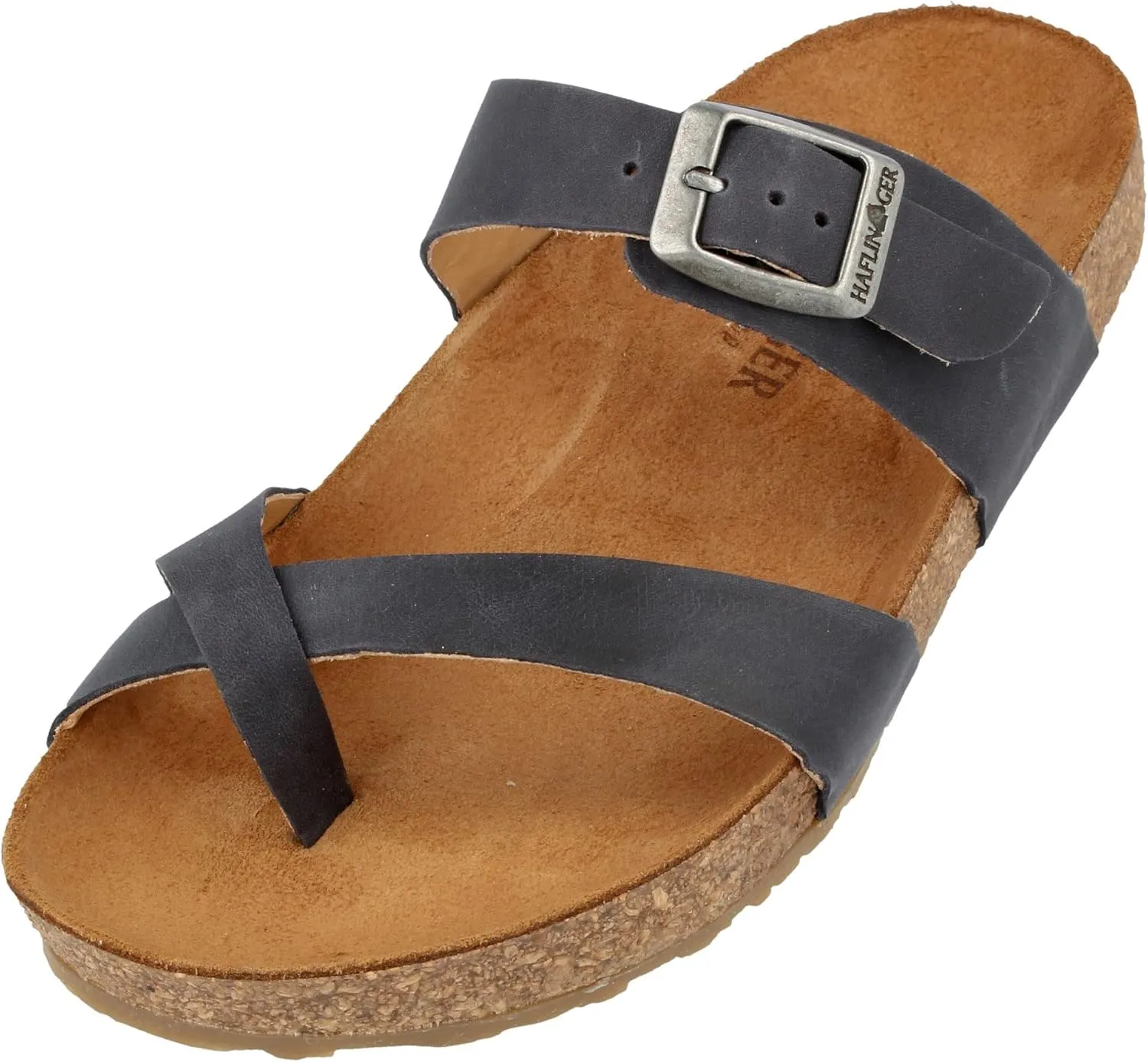HAFLINGER Bio Juno Leather Mules Sandal Cork Footbed Unisex