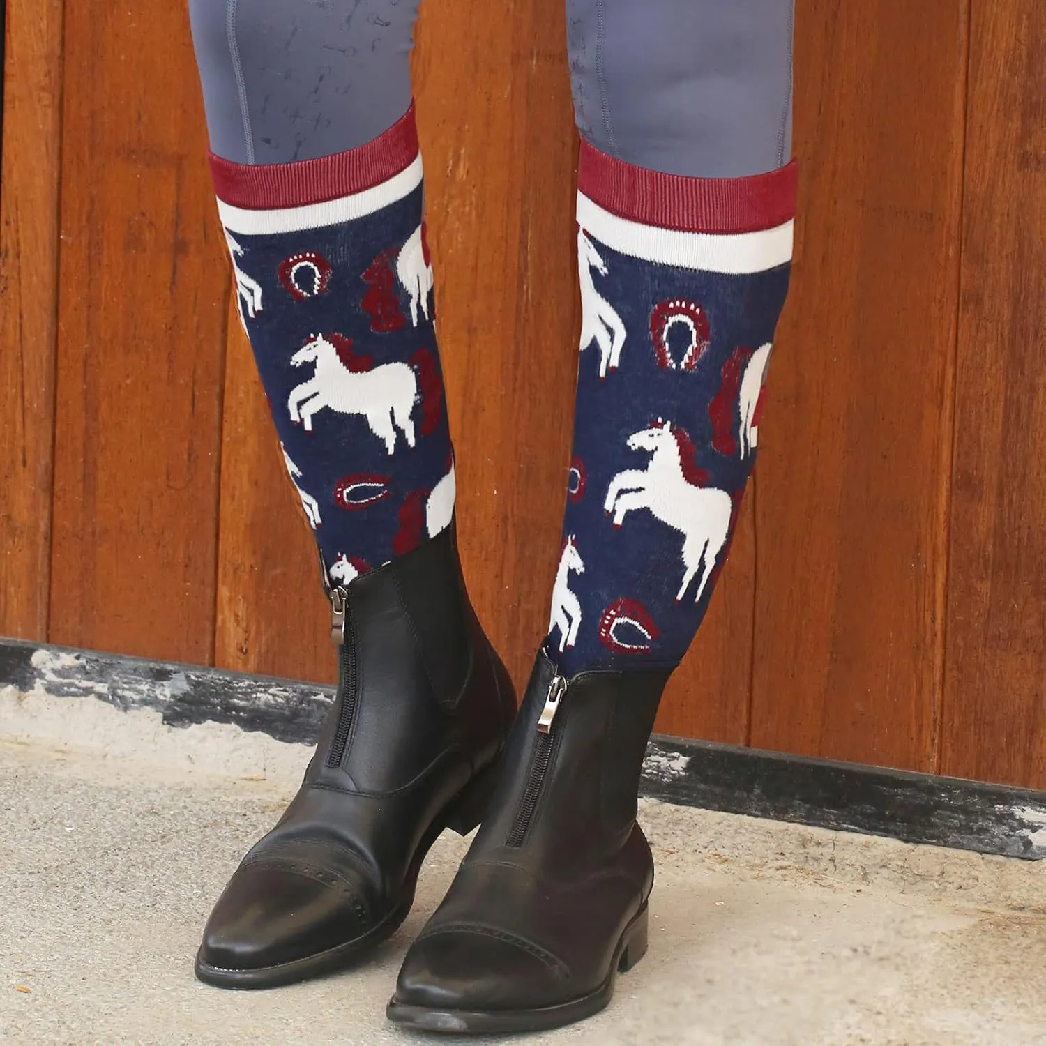Harrison Howard 3 Pairs Premium Quality Equestrian Riding Socks for Horse Riding &Tall Boot Knee High Socks for Women