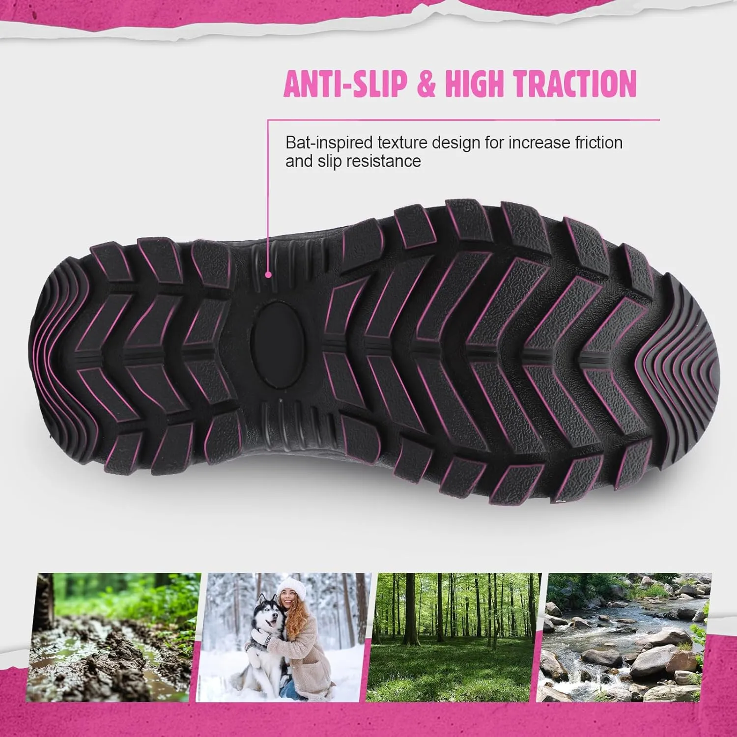 Hellorain Neoprene Rubber Waterproof Outdoor Rainboots Professional Non-slip Lightweight Breathable Women's Rain Shoes Suitable for Farms, Fish Ponds, Gardens