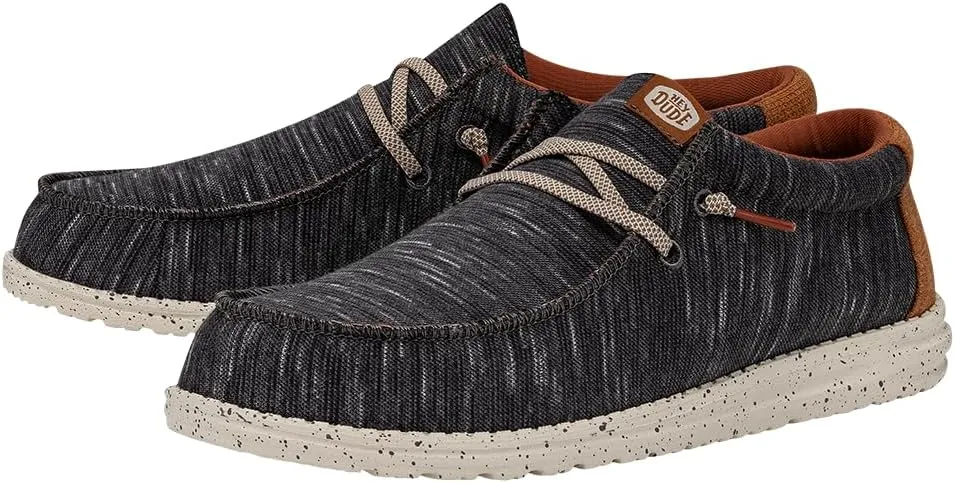 Hey Dude Men's Wally Jersey | Men's Loafers | Men's Slip On Shoes | Comfortable & Light-Weight