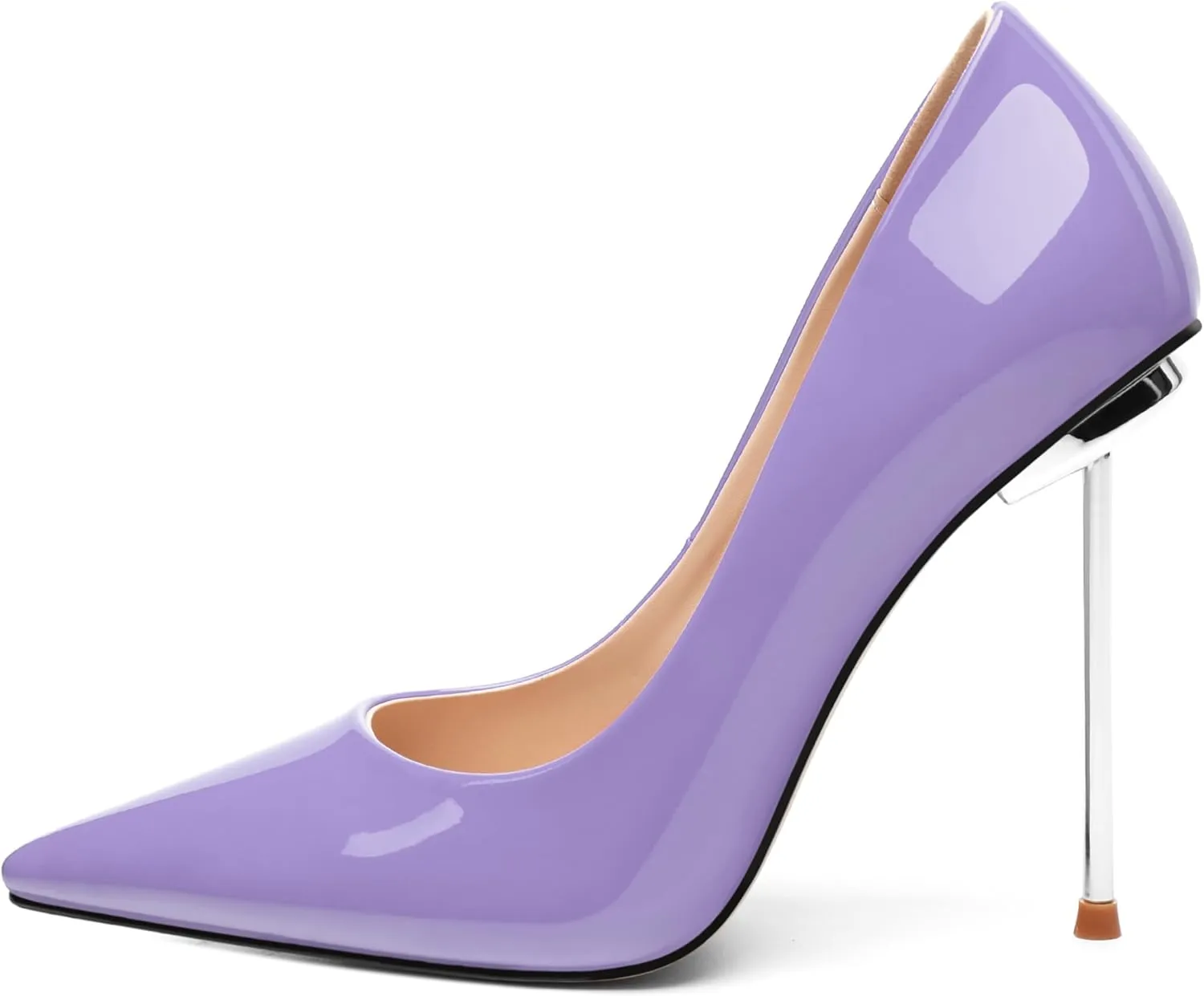 High Heels Pumps for Women Stiletto Patent Pointed Closed Toe Slip on Sexy Classic Wedding Dressy Shoes