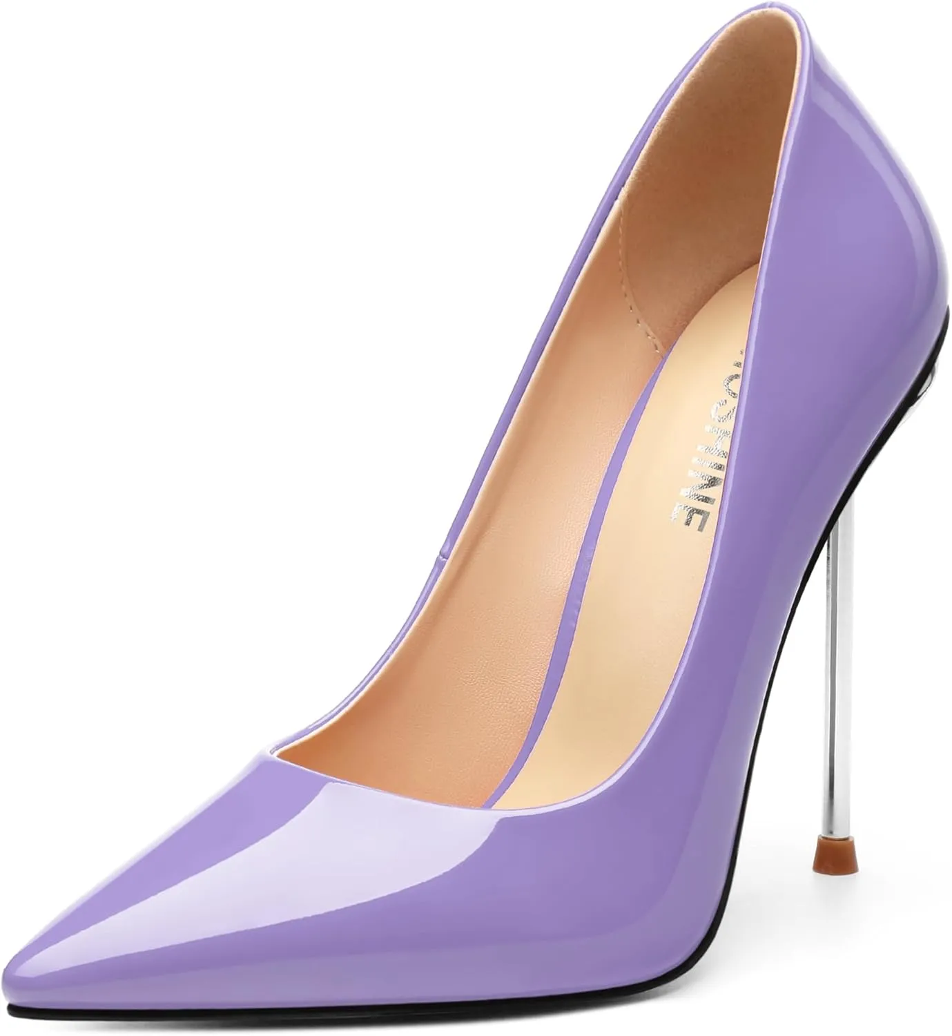 High Heels Pumps for Women Stiletto Patent Pointed Closed Toe Slip on Sexy Classic Wedding Dressy Shoes