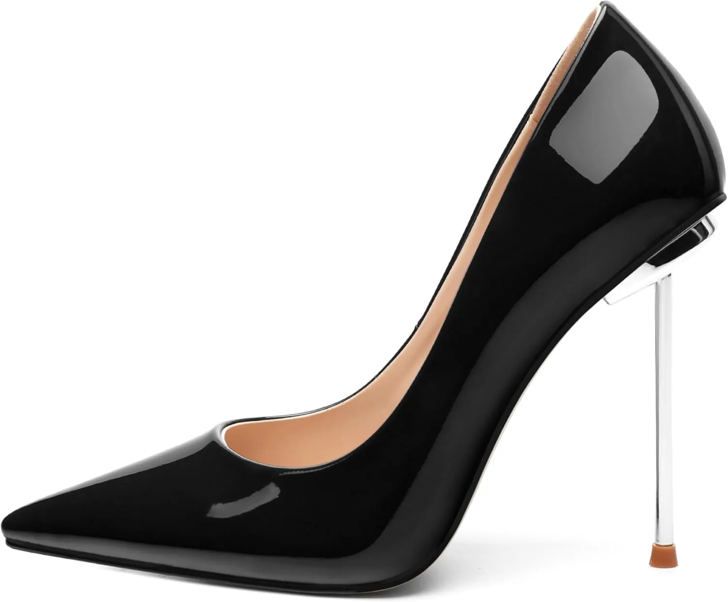 High Heels Pumps for Women Stiletto Patent Pointed Closed Toe Slip on Sexy Classic Wedding Dressy Shoes