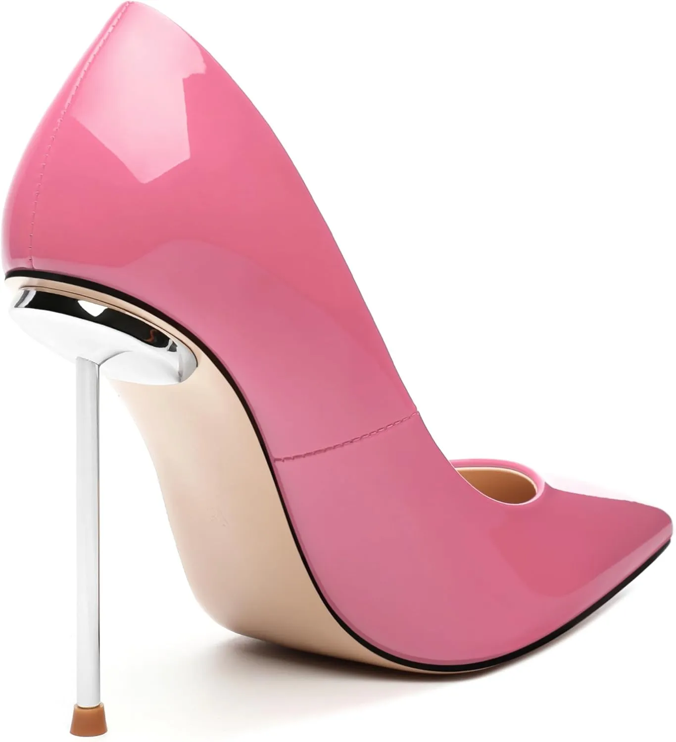 High Heels Pumps for Women Stiletto Patent Pointed Closed Toe Slip on Sexy Classic Wedding Dressy Shoes