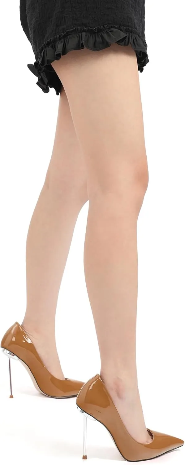 High Heels Pumps for Women Stiletto Patent Pointed Closed Toe Slip on Sexy Classic Wedding Dressy Shoes