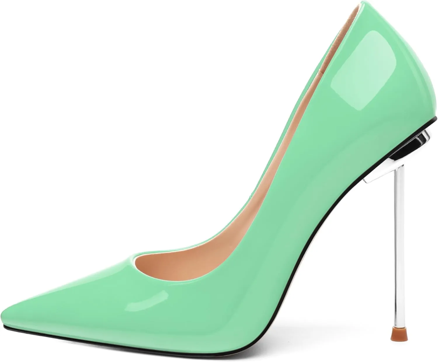 High Heels Pumps for Women Stiletto Patent Pointed Closed Toe Slip on Sexy Classic Wedding Dressy Shoes