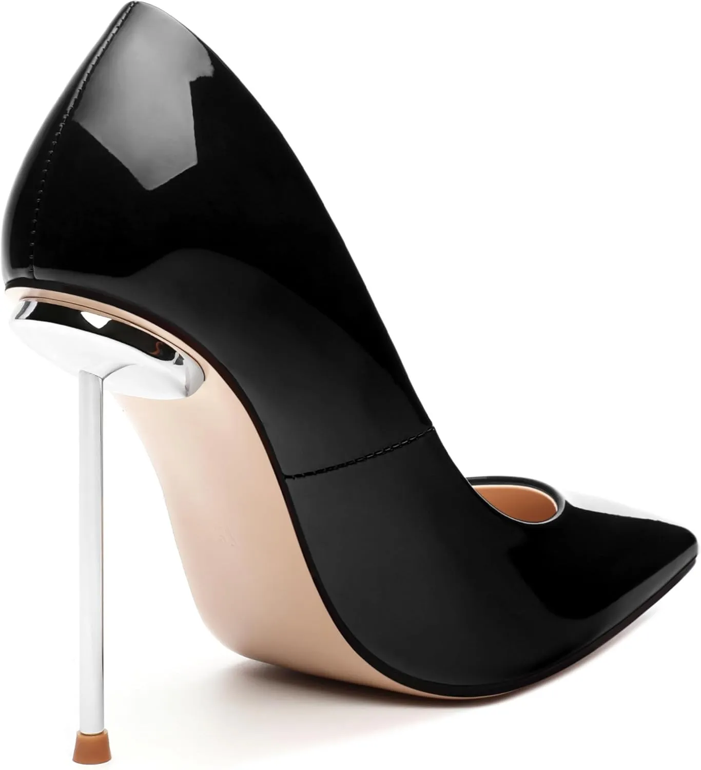 High Heels Pumps for Women Stiletto Patent Pointed Closed Toe Slip on Sexy Classic Wedding Dressy Shoes