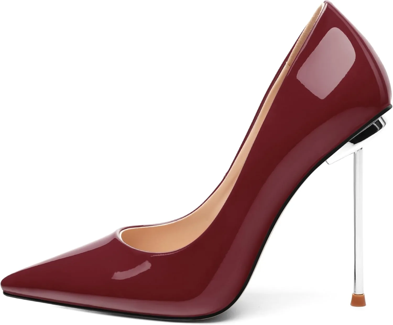 High Heels Pumps for Women Stiletto Patent Pointed Closed Toe Slip on Sexy Classic Wedding Dressy Shoes