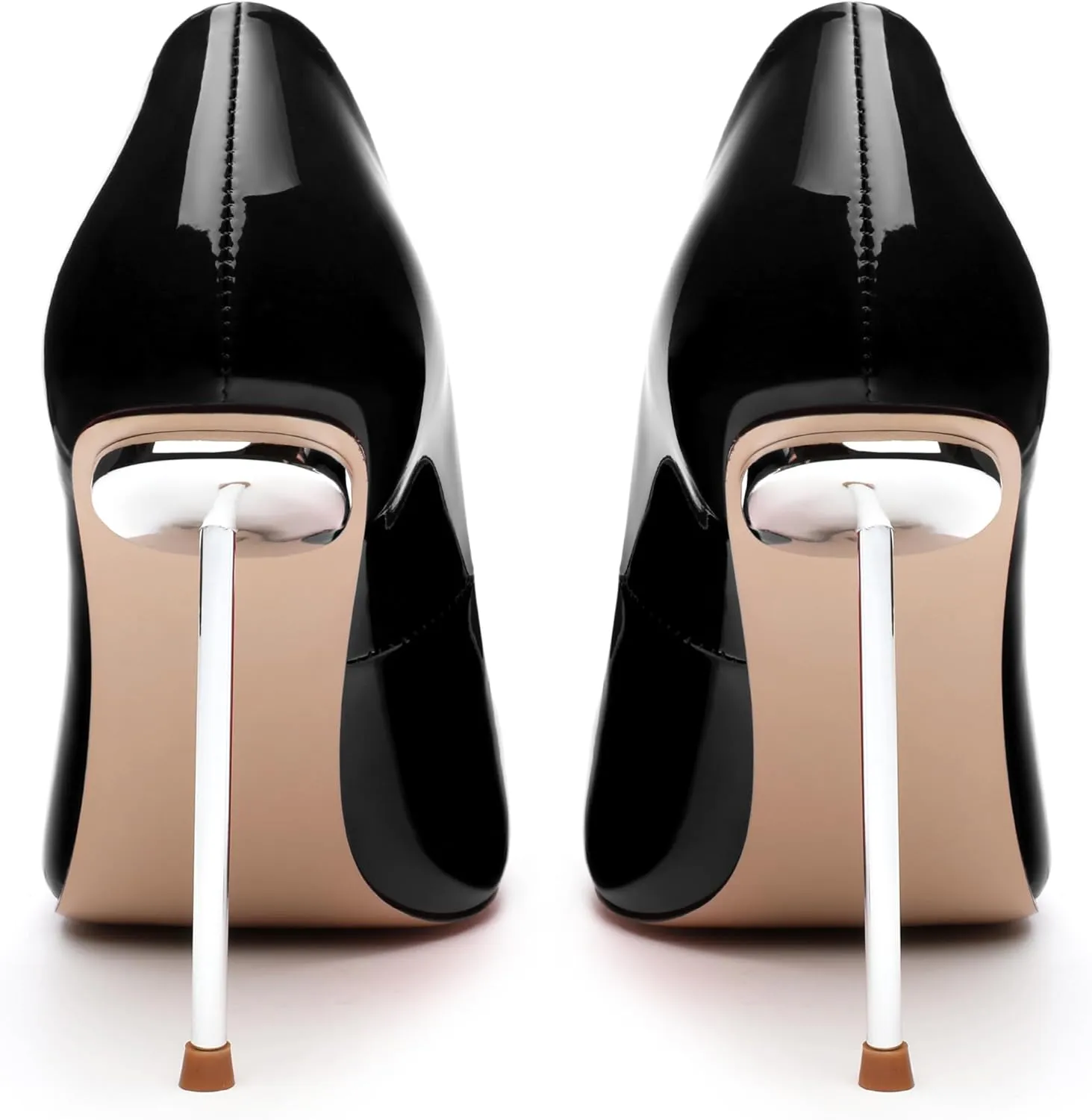 High Heels Pumps for Women Stiletto Patent Pointed Closed Toe Slip on Sexy Classic Wedding Dressy Shoes