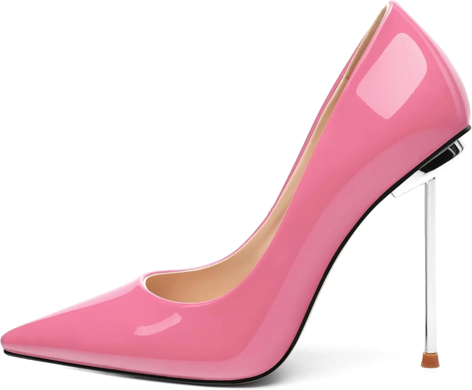 High Heels Pumps for Women Stiletto Patent Pointed Closed Toe Slip on Sexy Classic Wedding Dressy Shoes