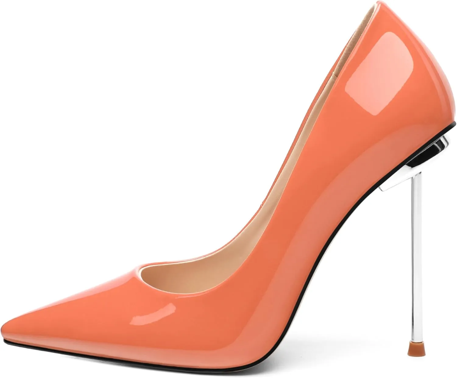High Heels Pumps for Women Stiletto Patent Pointed Closed Toe Slip on Sexy Classic Wedding Dressy Shoes