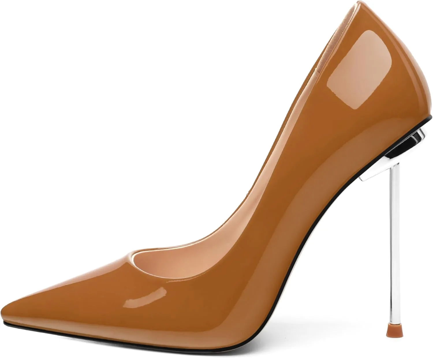 High Heels Pumps for Women Stiletto Patent Pointed Closed Toe Slip on Sexy Classic Wedding Dressy Shoes
