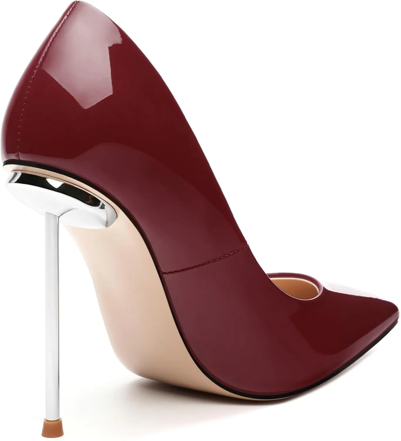 High Heels Pumps for Women Stiletto Patent Pointed Closed Toe Slip on Sexy Classic Wedding Dressy Shoes
