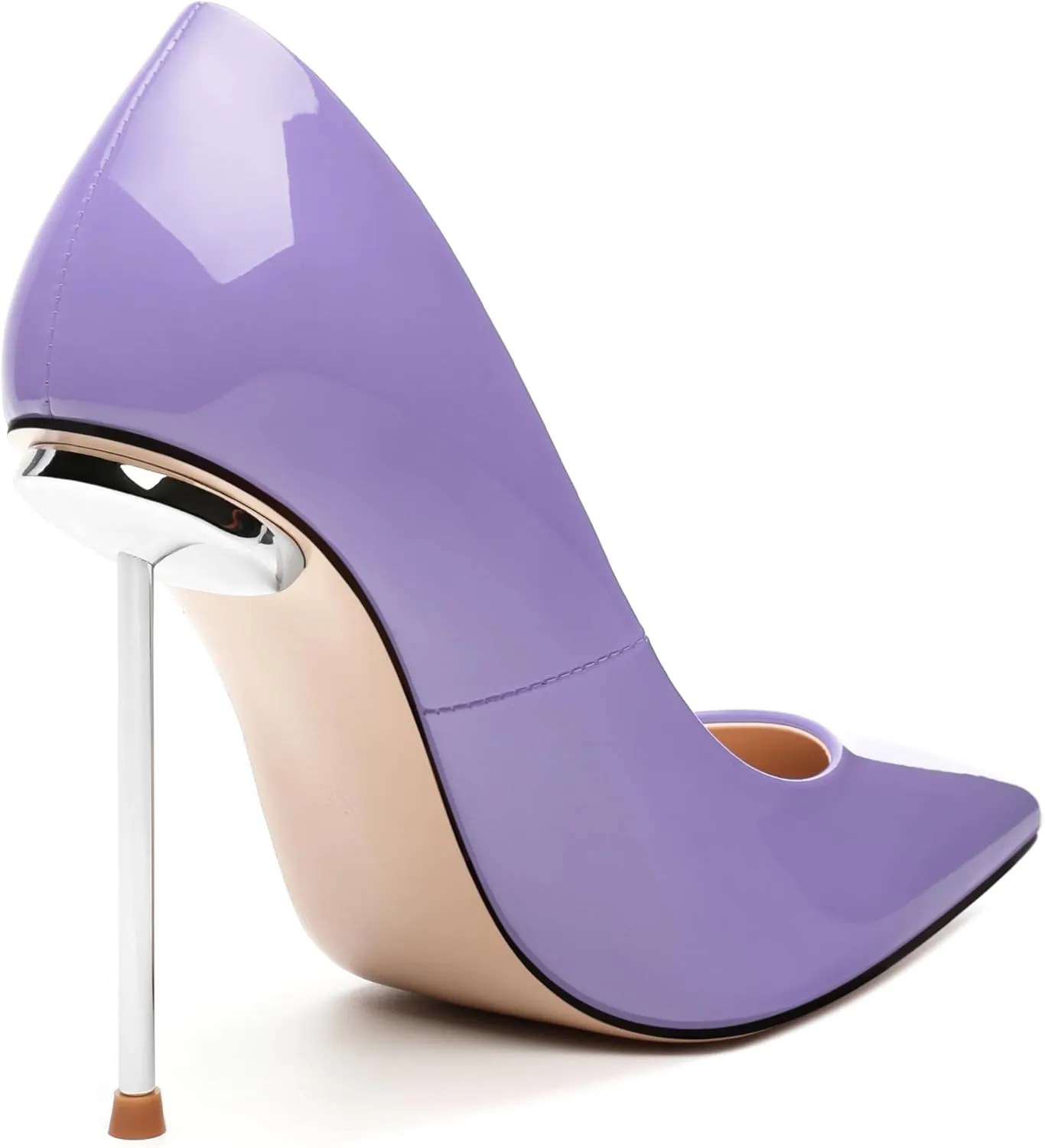 High Heels Pumps for Women Stiletto Patent Pointed Closed Toe Slip on Sexy Classic Wedding Dressy Shoes