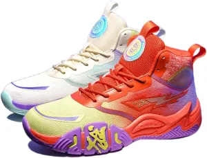 High Top Womens Mens Basketball Shoes Fashion Colorful Painting Running Sneakers Breathable Non-Slip Outdoor Casual Lightweight Sport Shoes