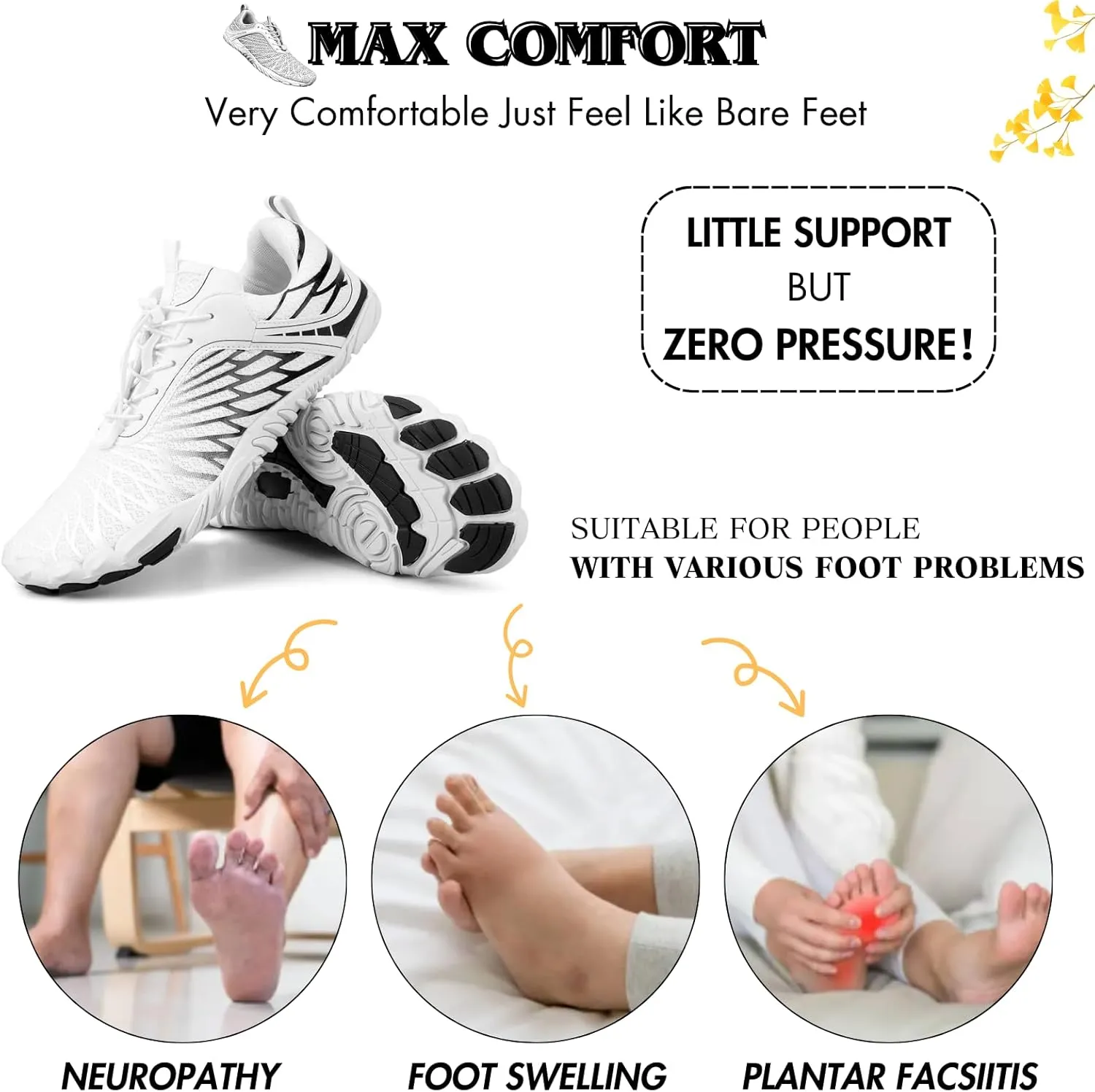 Hike Barefoot Shoes Women Men Minimalist Wide Toe Box Footwear Zero Drop Athletic Cross-Trainer Fashion Sneakers