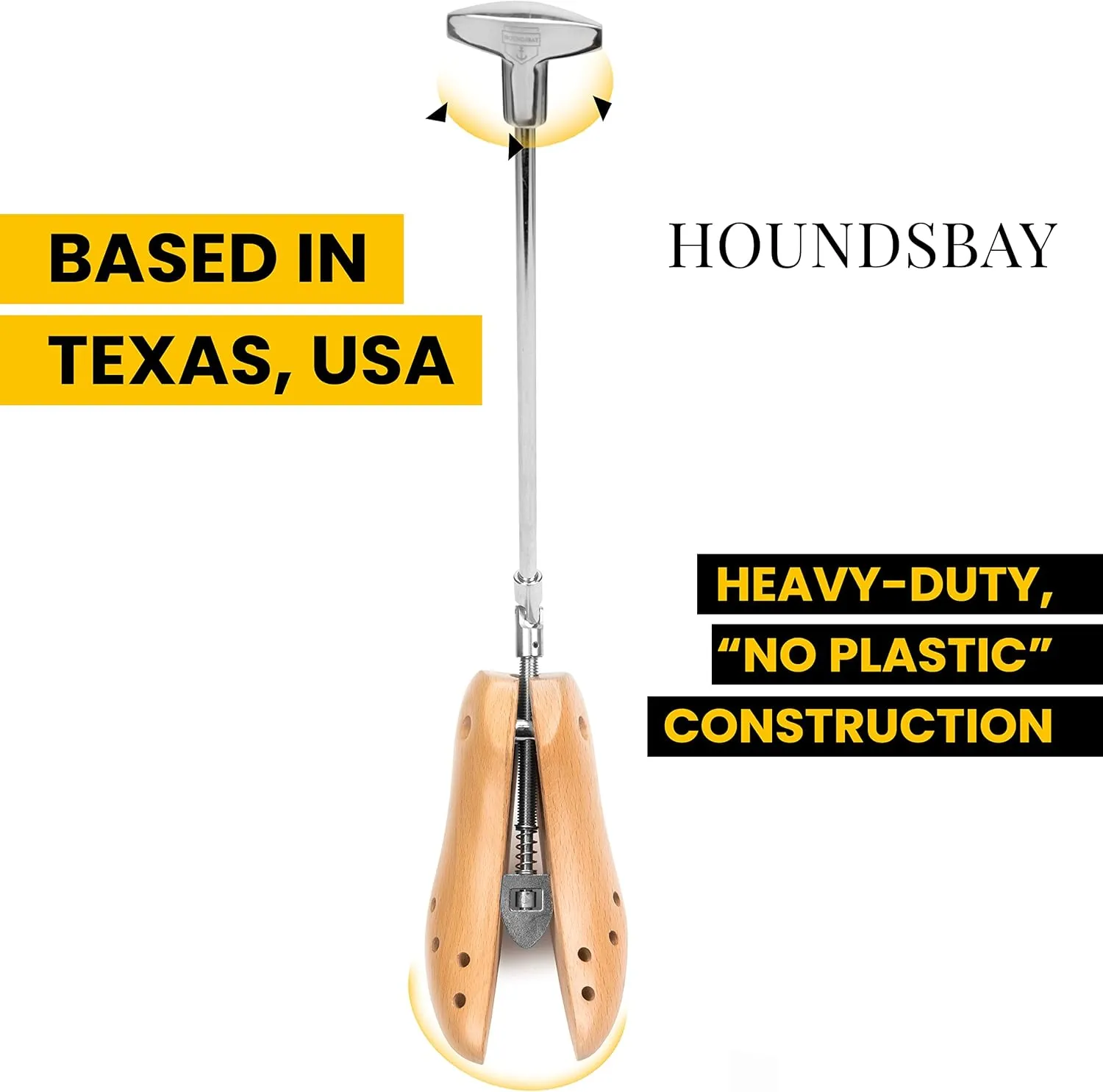 HOUNDSBAY Bloodhound Professional Western Cowboy Boot Stretcher for Men & Women - Widener Shoe Stretcher For Cowboy Boots