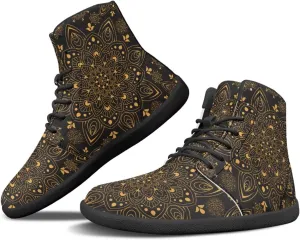 Howilath Horse Print High Top Sneakers for Men Wide Toe Barefoot Shoes Zero Drop Running Cross Training Shoe