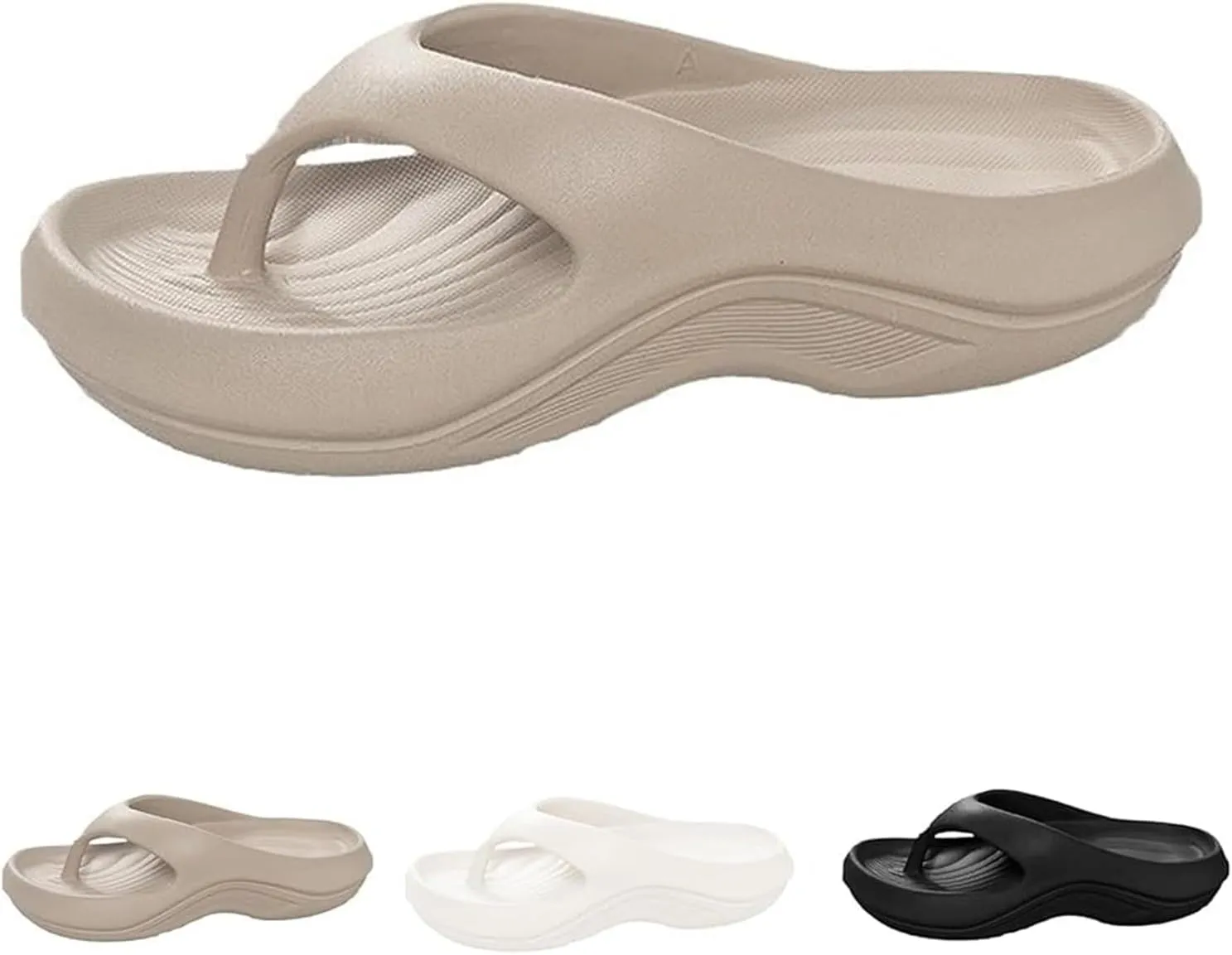 Hrtesus Pillow Slides for Women Pillow Flip Flops Arch Support Orthopedic Sandals Recovery, Lightweight, Cushioning, Shock-Absorbing