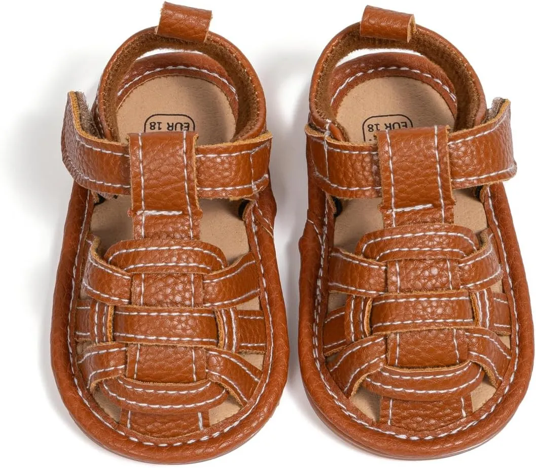 HsdsBebe Infant Baby Boys Girls Summer Beach Sandals Breathable Athletic Anti-slip Soft Sole Newborn First Walker Crib Shoes