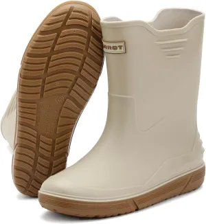 Hsttgsr Rain Boots for Men Waterproof Fashionable Rubber Boots Non-slip Outdoor Garden Boots Mid Calf Muck Work Shoes Comfort Lightweight Rainboots for Fishing Climbing