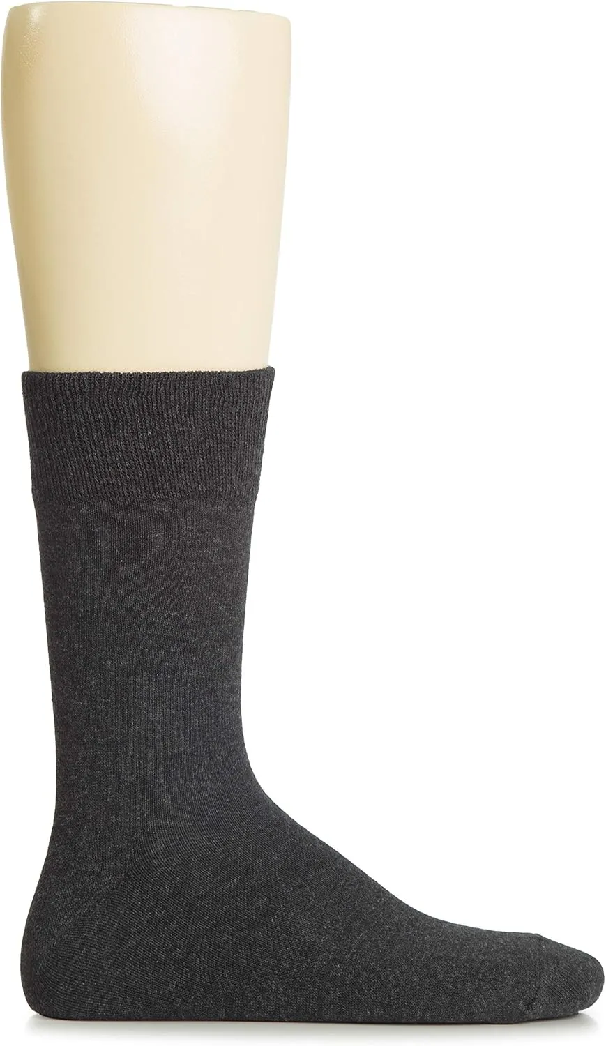 Hugh Ugoli Mens Cotton Dress Socks, Plain Colors, Regular Fit, Crew, Casual Socks, Shoe Size 6 to 15 (3 Pack)