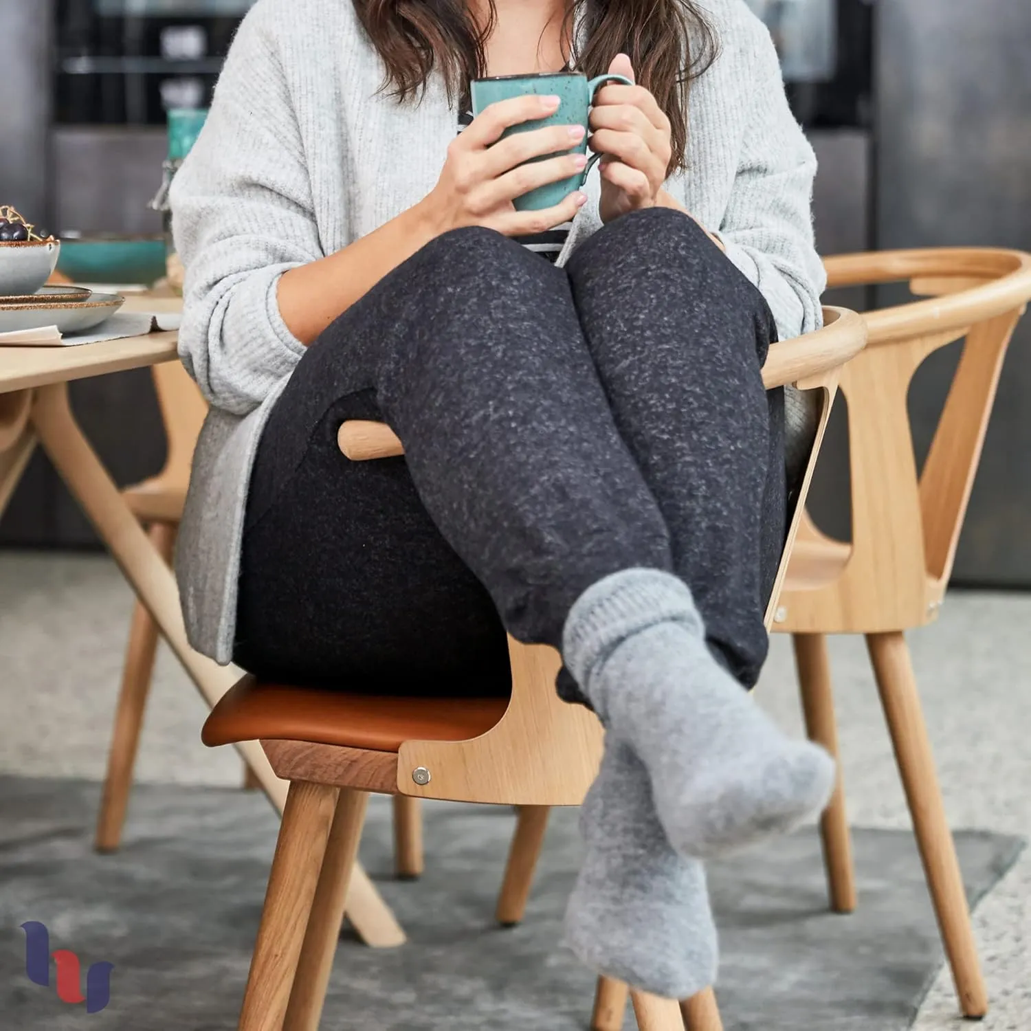 Hugh Ugoli Warm Winter Crew Wool Socks for Women, Soft, Comfy, Cozy Boot Socks, Comfort Seam & Non Binding, 3 Pairs