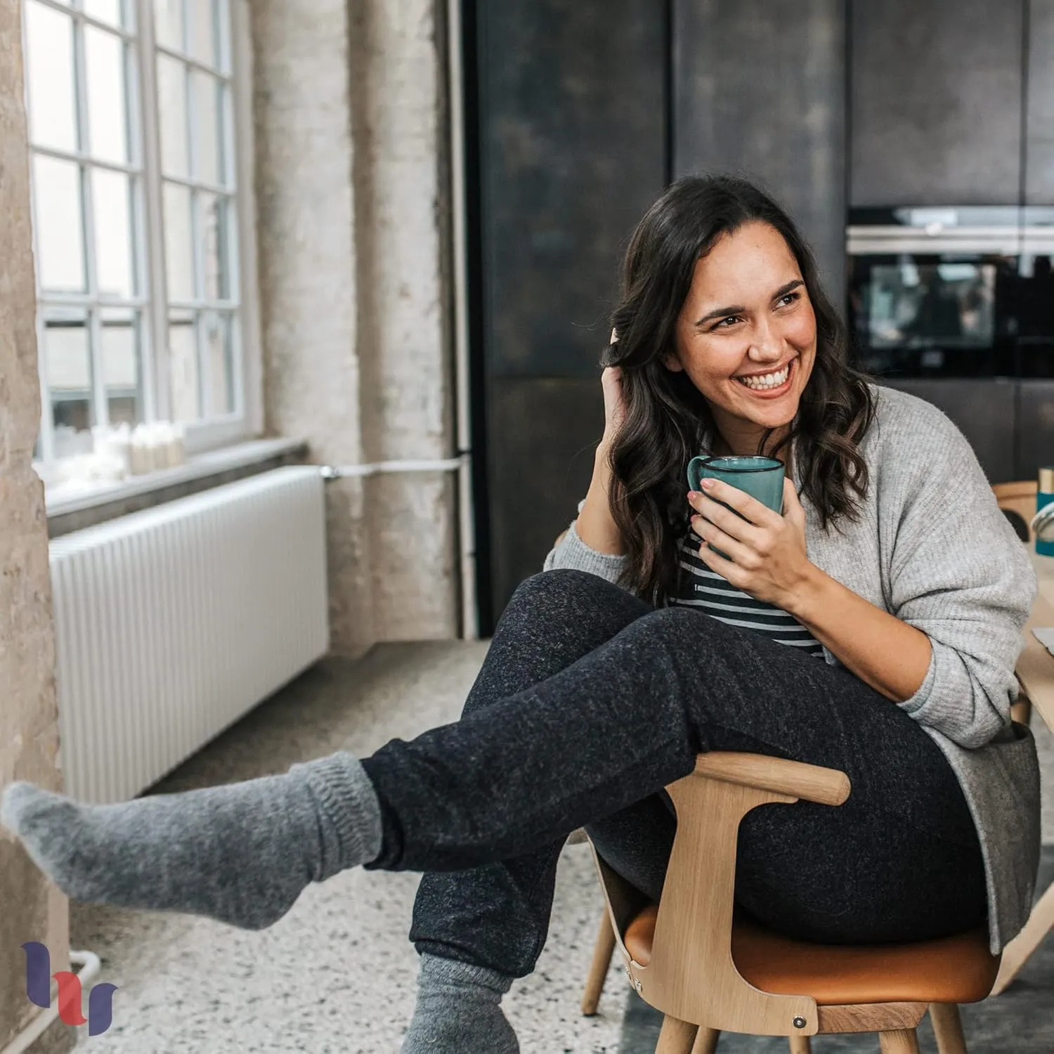 Hugh Ugoli Warm Winter Crew Wool Socks for Women, Soft, Comfy, Cozy Boot Socks, Comfort Seam & Non Binding, 3 Pairs