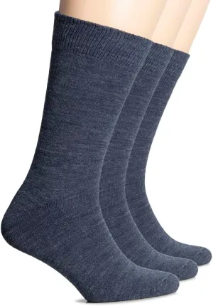 Hugh Ugoli Warm Winter Crew Wool Socks for Women, Soft, Comfy, Cozy Boot Socks, Comfort Seam & Non Binding, 3 Pairs