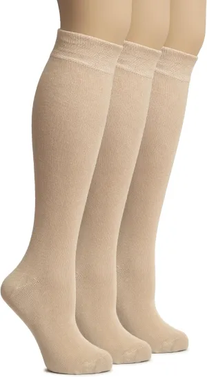 Hugh Ugoli Women's Bamboo Knee High Socks | Comfort Seam Long Dress Socks, Soft & Lightweight | Shoe Size 5-8/8-11, 4 Pairs