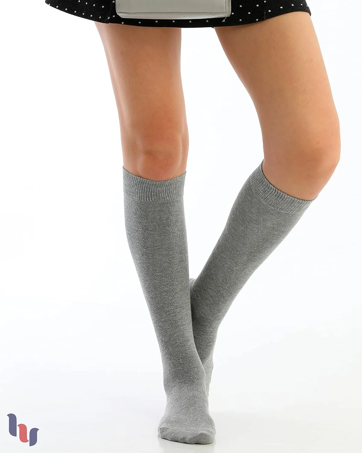 Hugh Ugoli Women's Bamboo Knee High Socks | Comfort Seam Long Dress Socks, Soft & Lightweight | Shoe Size 5-8/8-11, 4 Pairs