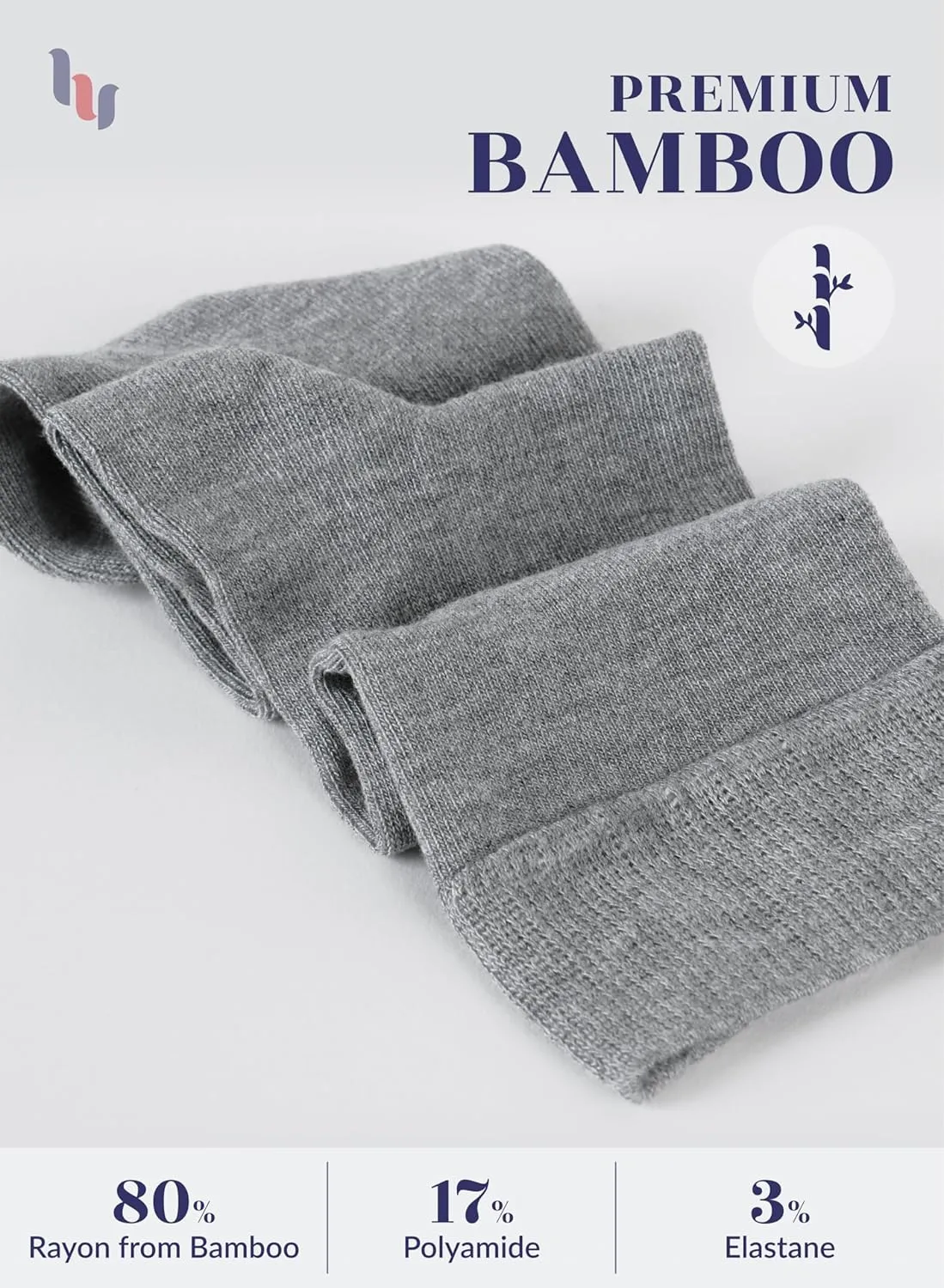 Hugh Ugoli Women's Bamboo Knee High Socks | Comfort Seam Long Dress Socks, Soft & Lightweight | Shoe Size 5-8/8-11, 4 Pairs