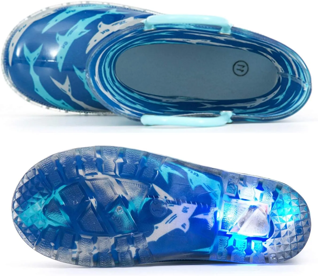HugRain Light Up Rain Boots for Little Kids