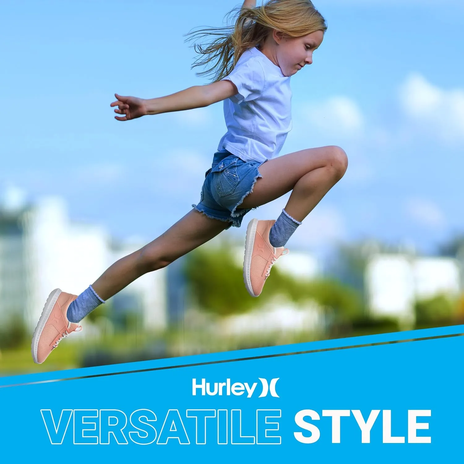 Hurley Kiwi Kids Sneakers - Versatile Sports and Running Shoes for Kids, Girls and Boys Sneaker Shoes, Durable Sports Shoes for Boys and Girls- Rubber Shoes for Children