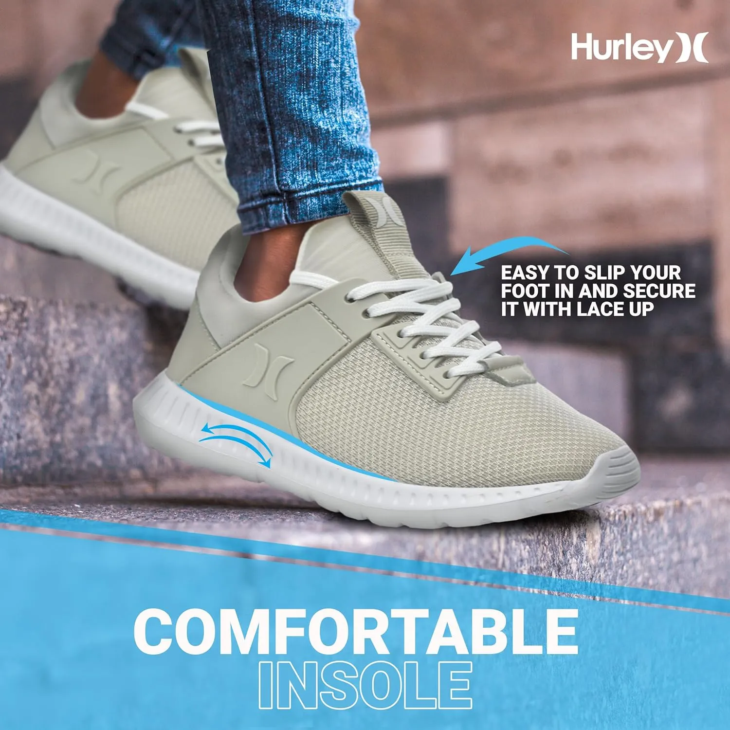 Hurley Kiwi Kids Sneakers - Versatile Sports and Running Shoes for Kids, Girls and Boys Sneaker Shoes, Durable Sports Shoes for Boys and Girls- Rubber Shoes for Children