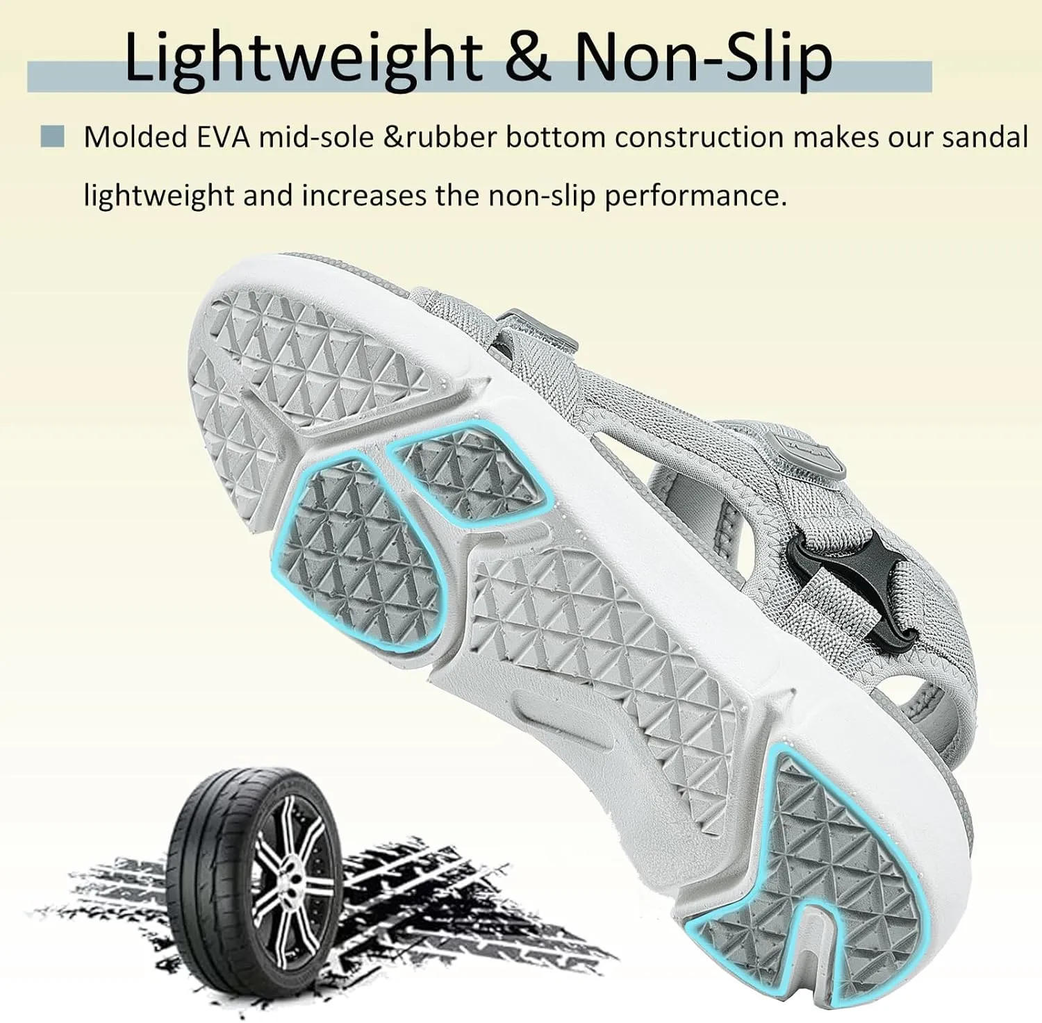i78 Women’s Sandals LightWeight Comfort Soft Cushioning Footbed Sports Athletic Casual for Outdoor Walking Hiking