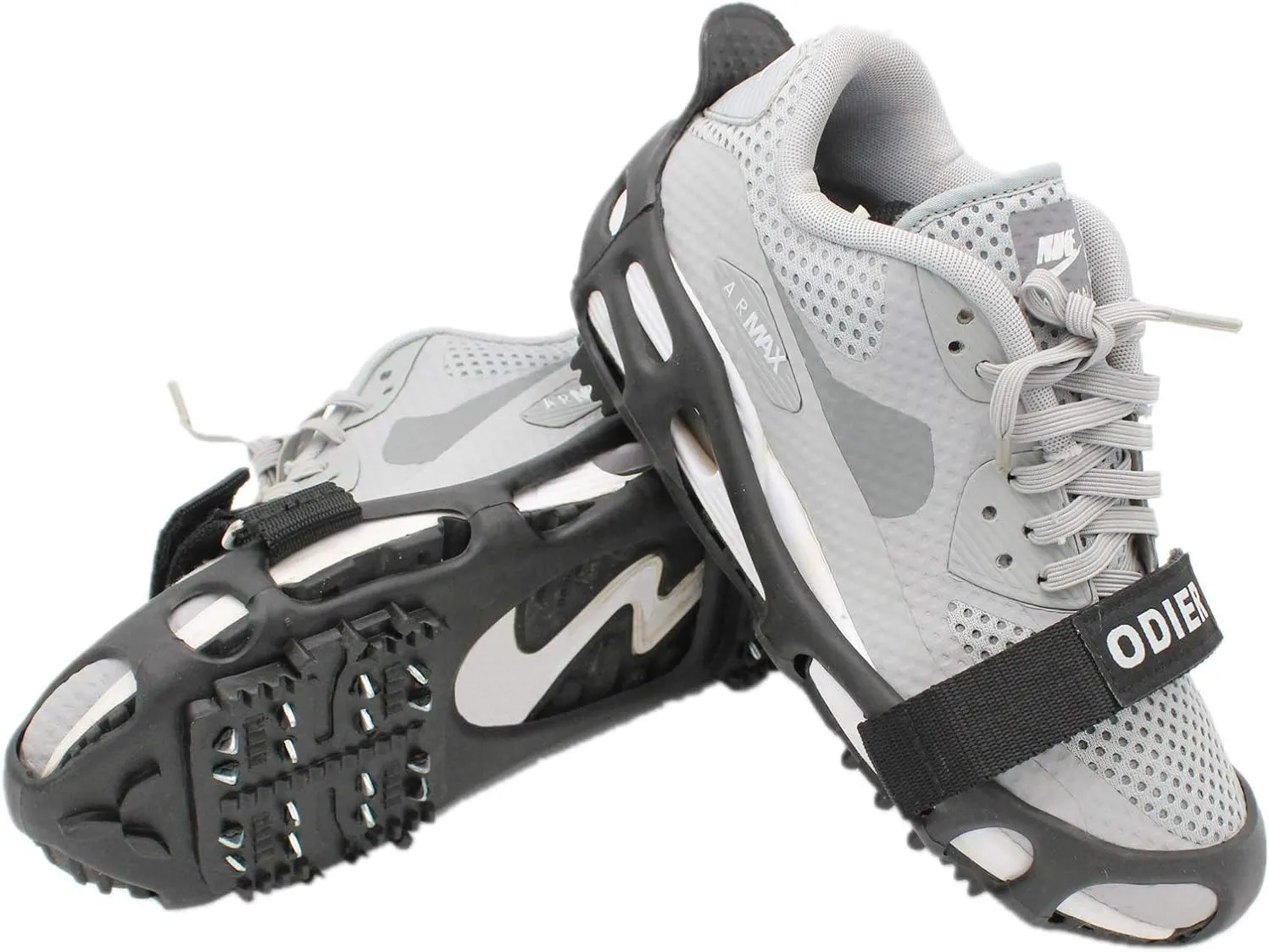 Ice Cleats Grippers for Shoes and Boots 24 Teeth Crampons 10 Teeth Tiny Spikes Ice Cleats for Walk on Ice Snow and Freezing Mud